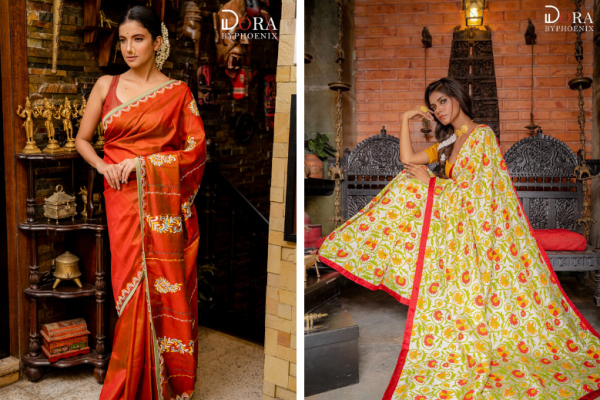 dora by phoenix - raw silk sarees online
