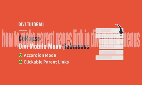 How to Make Parent Pages Link in Divi Mobile Menus